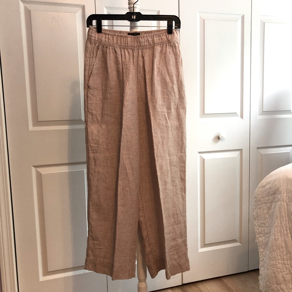Wide-leg linen pants